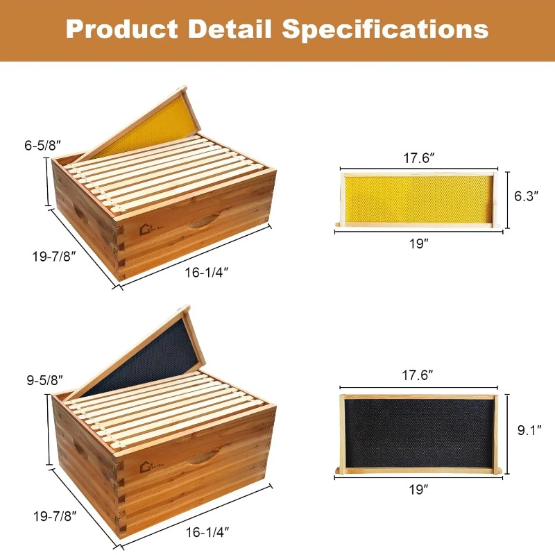 10-Frame Complete Beehive Kit, - Beehive Frame Wax recension och pris