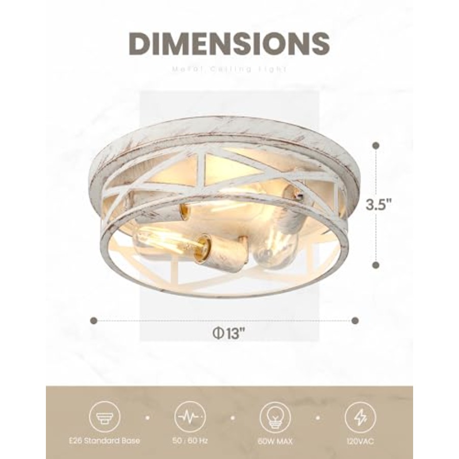 13 inch Flush Mount Ceiling Li - Farming A recension och pris