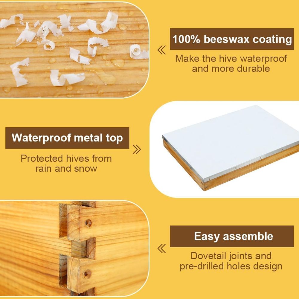 10-Frame Beehive Kit with Waxe - Beehive Frame Wax recension och pris
