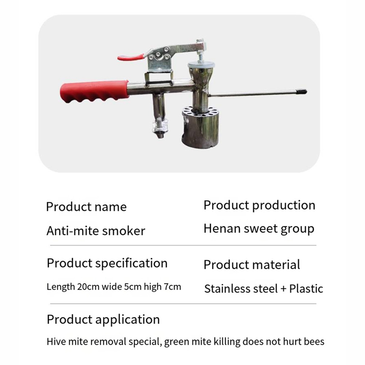 A95I-Bee Mite Treatment Fog Ma - Bee Smoker Tool recension och pris